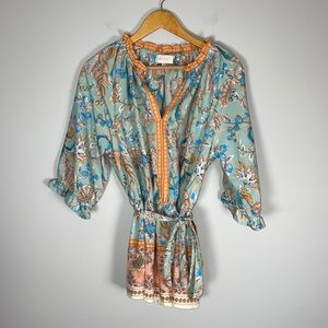 Floral Print Women's Top - Multicolor